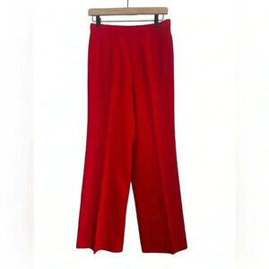 Vintage Pendleton 100% Virgin Wool Women Wide Leg Trouser Pants Red Sz 14
